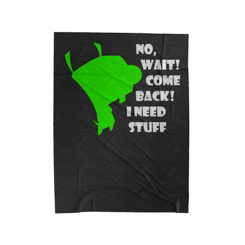 Invader Zim Gir Dog Phrase 1 Velveteen Blanket