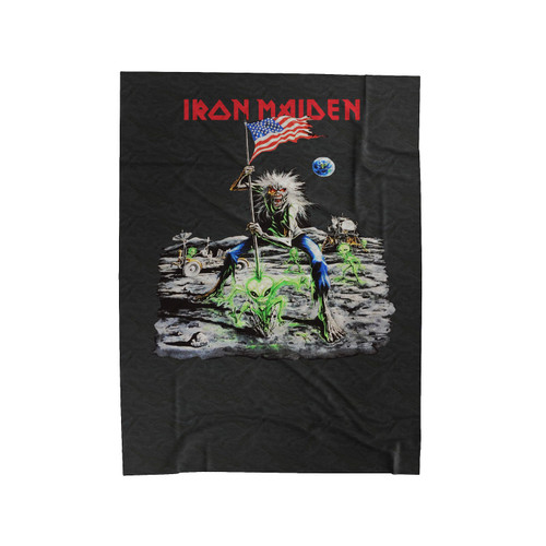 Iron Maiden Moonwalker Final Frontier 2010 Velveteen Blanket