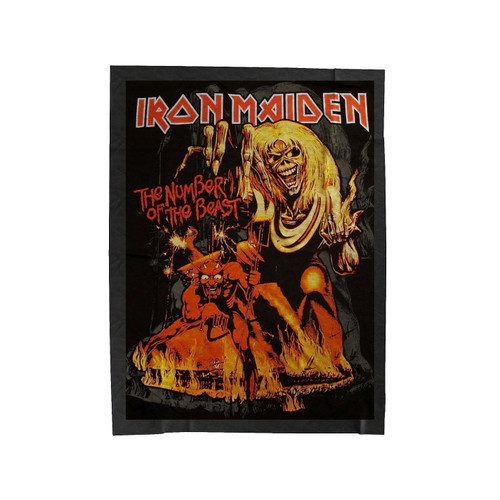 Iron Maiden The Number Of The Beast Velveteen Blanket