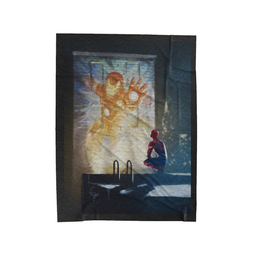 Iron Man Spider-Man Velveteen Blanket