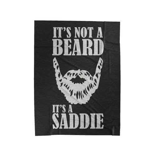 It's Not A Beard It's A Saddle Funny Beard Velveteen Blanket
