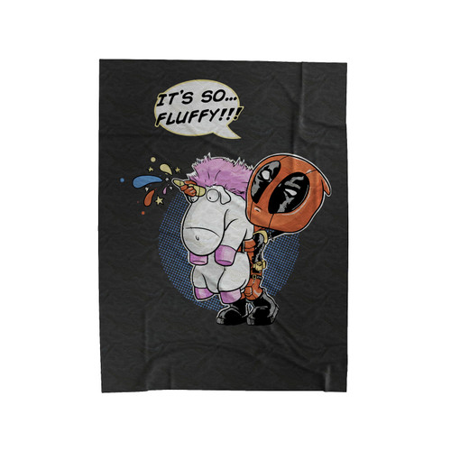 It's So Fluffy Deadpool Unicorn Parody Velveteen Blanket