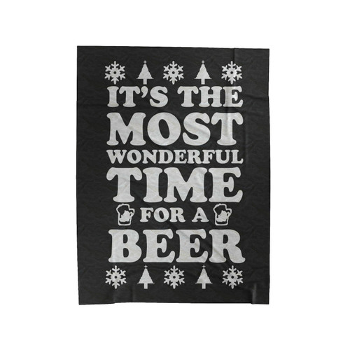 It's The Most Wonderful Time For A Beer Velveteen Blanket