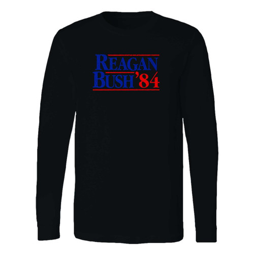 This classic fit ronald reagan bush 84 long sleeve shirt is casually elegant and very comfortable. With fine quality print to make one stand out, it's a perfect fit for every occasion.