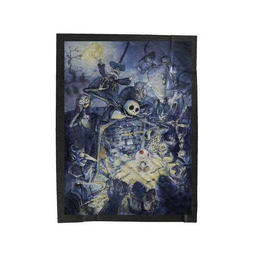 Jack And Sally Skellington Friend Velveteen Blanket