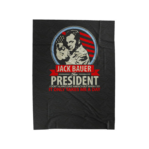 Jack Bauer For President Funny Jack Bauer 24 As Seen On Facebook Velveteen Blanket