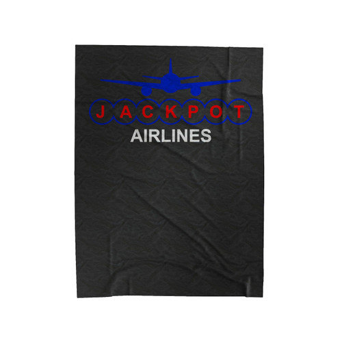 Jackpot Airlines Logo Velveteen Blanket