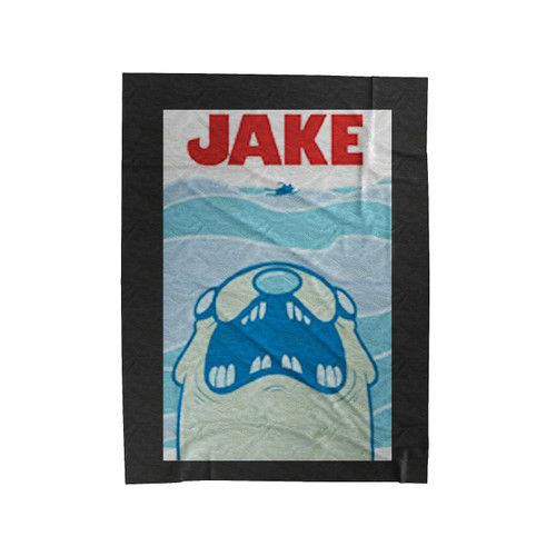 Jake Adventure Time Jaws Parody Velveteen Blanket