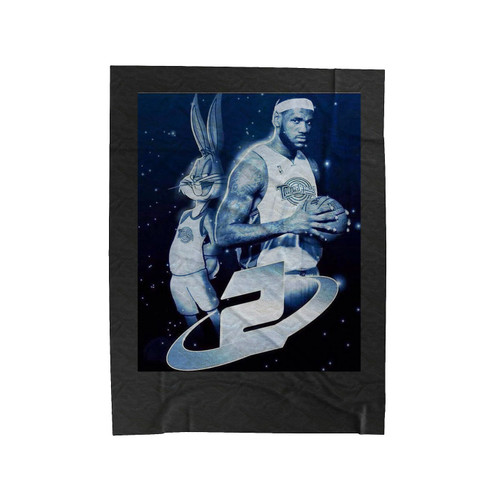 James And Bunny Space Jam 2 Velveteen Blanket