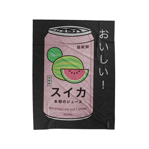 Japanese Watermelon Drink Velveteen Blanket