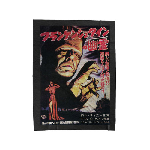 Jappanesse The Ghost Of Frankenstein 1 Velveteen Blanket