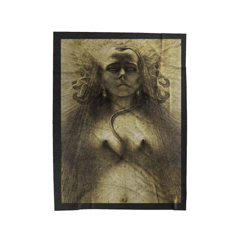 Jean Delville The Evil Of Perversity Velveteen Blanket