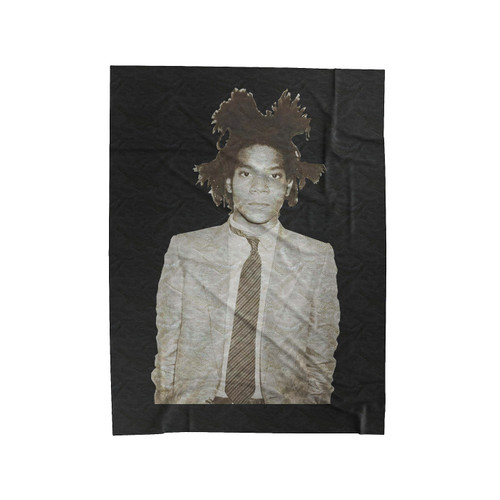 Jean Michel Basquiat Artist Velveteen Blanket