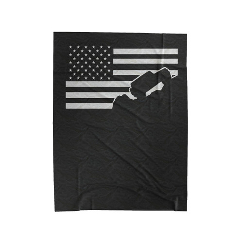 Jeep Wrangler Usa American Flag 1 Velveteen Blanket