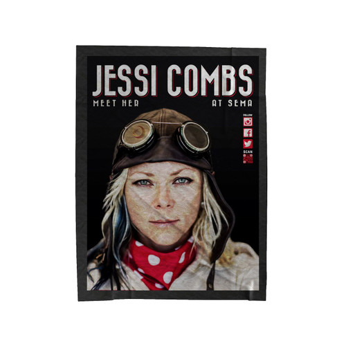 Jessi Combs Meet Her At Sema Cover Velveteen Blanket
