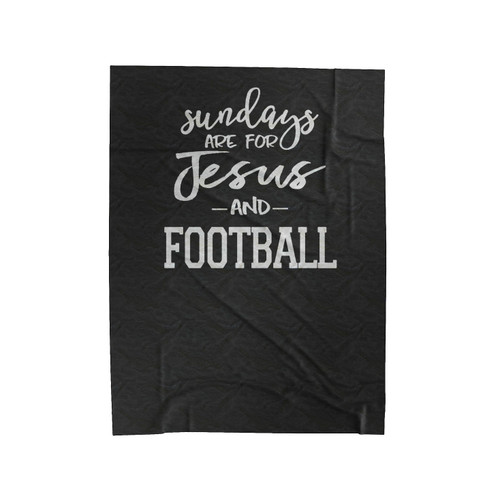 Jesus And Football Christian Jesus Sunday Football Faith Velveteen Blanket