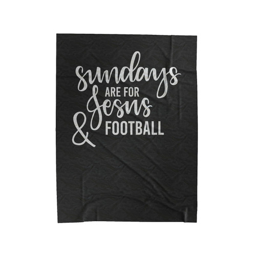 Jesus And Football Sundays Velveteen Blanket