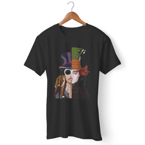 Mad Hatter Johnny Depp Jack Sparrow Men T Shirt