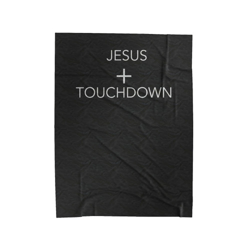 Jesus And Football Touchdown Velveteen Blanket