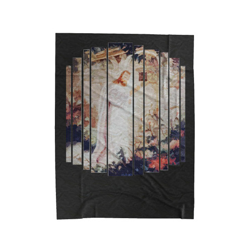 Jesus Knocking On The Door Classic Velveteen Blanket