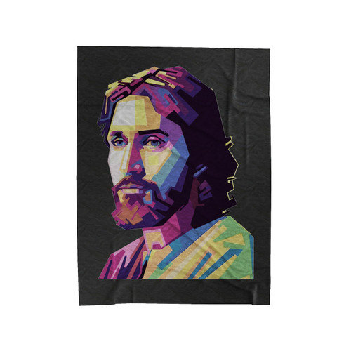 Jesus Vector Art Velveteen Blanket