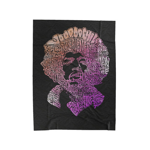 Jimmy Hendrix Lyrics Typography Velveteen Blanket