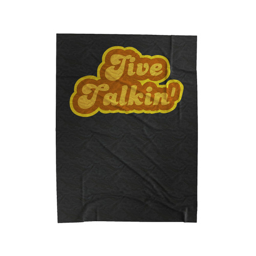 Jive Talkin' Retro 70S Logo Velveteen Blanket