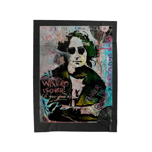 John Lennon Pop Art Velveteen Blanket