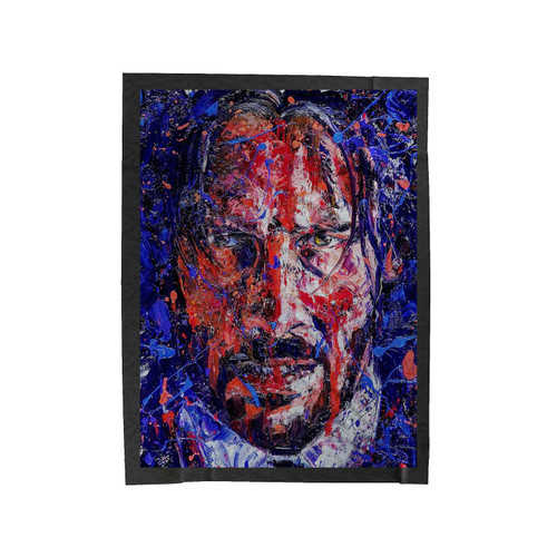 John Wick Face Art Velveteen Blanket