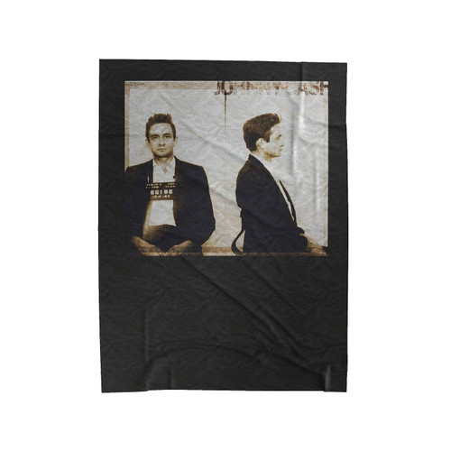 Johnny Cash Mugshot Country Music Velveteen Blanket