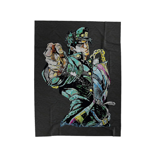 Jojo's Bizarre Adventure Jotaro Kujo Velveteen Blanket