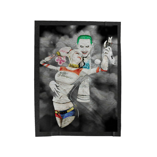 Joker And Harley Quinn Smooke Velveteen Blanket