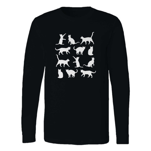 This classic fit seamless pattern cats long sleeve shirt is casually elegant and very comfortable. With fine quality print to make one stand out, it's a perfect fit for every occasion.