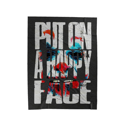 Joker Movie Put On A Happy Face Velveteen Blanket