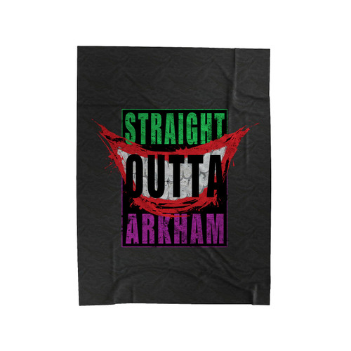 Joker Straight Outta Arkham Batman Parody Velveteen Blanket