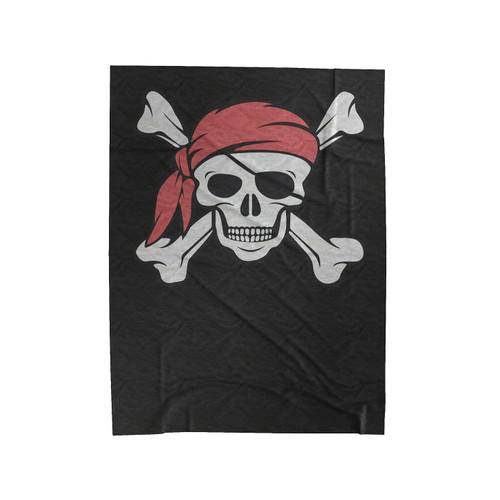 Jolly Roger Pirate Velveteen Blanket