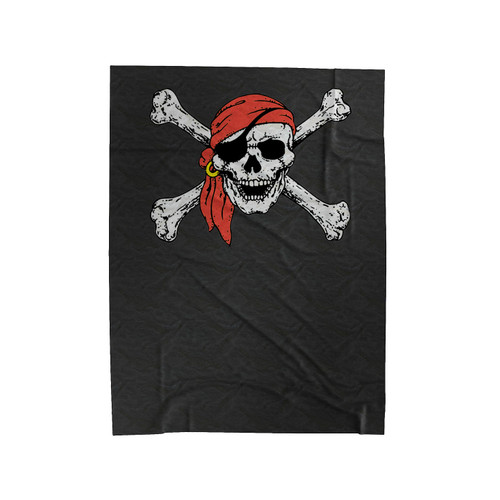Jolly Roger Skull & Crossbones Velveteen Blanket