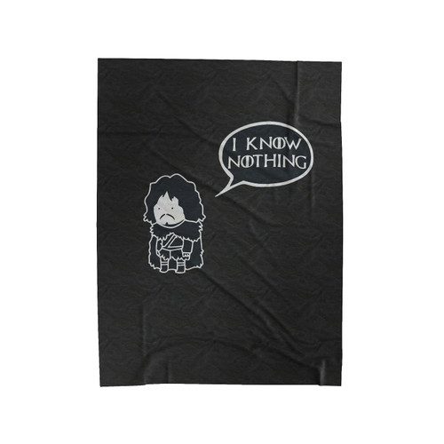 Jon Snow I Know Nothing Velveteen Blanket