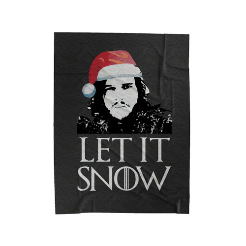 Jon Snow Stark Let It Snow Velveteen Blanket