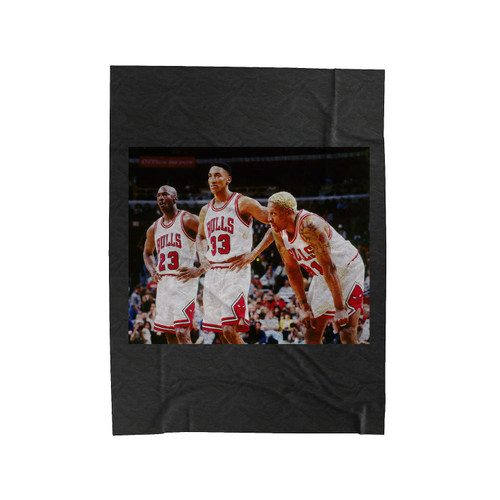 Jordan Pippen Rodman Bulls Players Velveteen Blanket