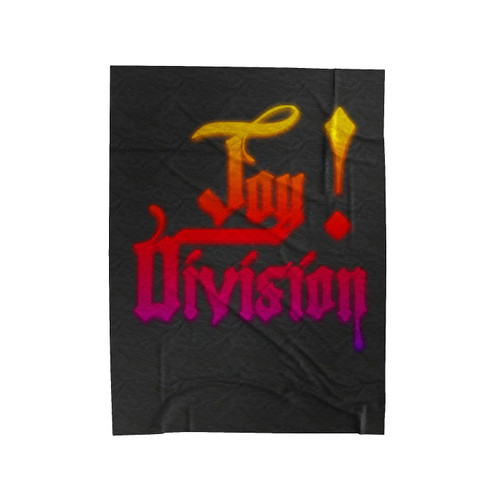 Joy Division Black Logo Velveteen Blanket