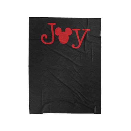 Joy Mickey Mouse Disney Vacation Christmas Holiday Festive Disneyworld Disneyland Velveteen Blanket