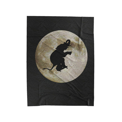 Jumping Elephant Velveteen Blanket