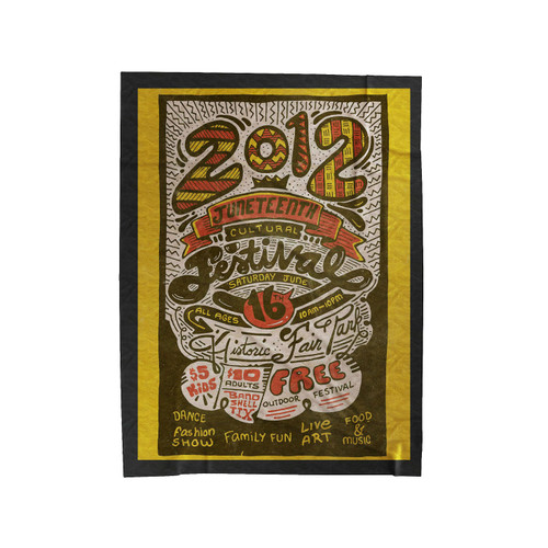 Juneteenth Alabama Mississippi Georgia Velveteen Blanket