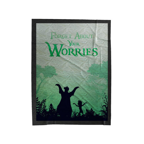 Jungle Book Forget About Your Worries Velveteen Blanket