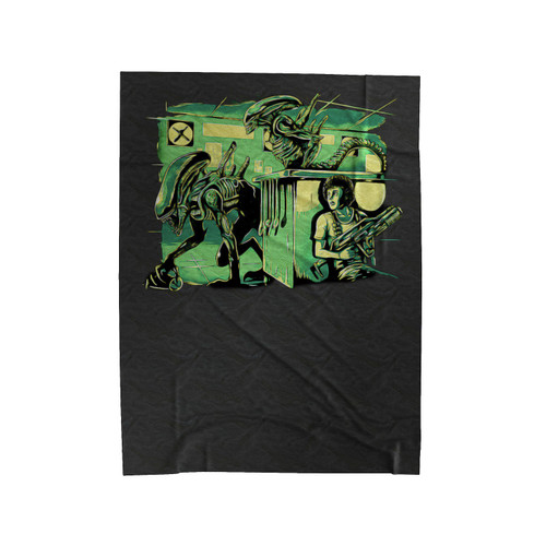 Jurassic Alien Parody Velveteen Blanket