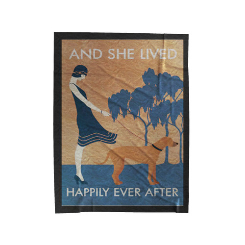 Just A Girl Who Loves Boxer Dog And She Lived Happily Ever After Velveteen Blanket