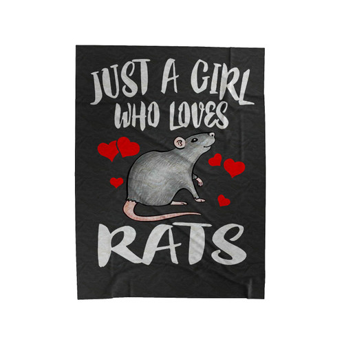 Just A Girl Who Loves Rats Rodent Lover Velveteen Blanket
