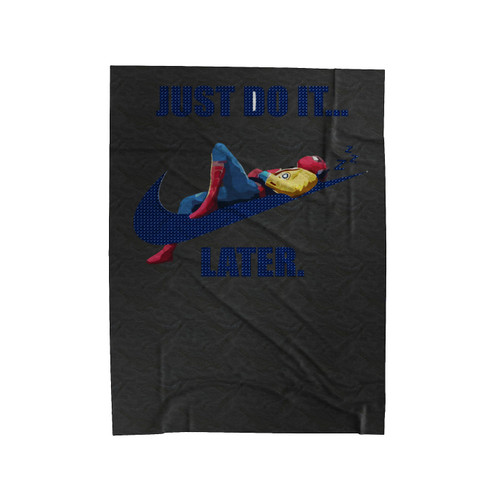 Just Do It Later Spider-Man Velveteen Blanket