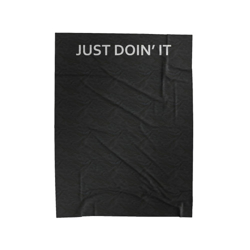 Just Doin' It Velveteen Blanket